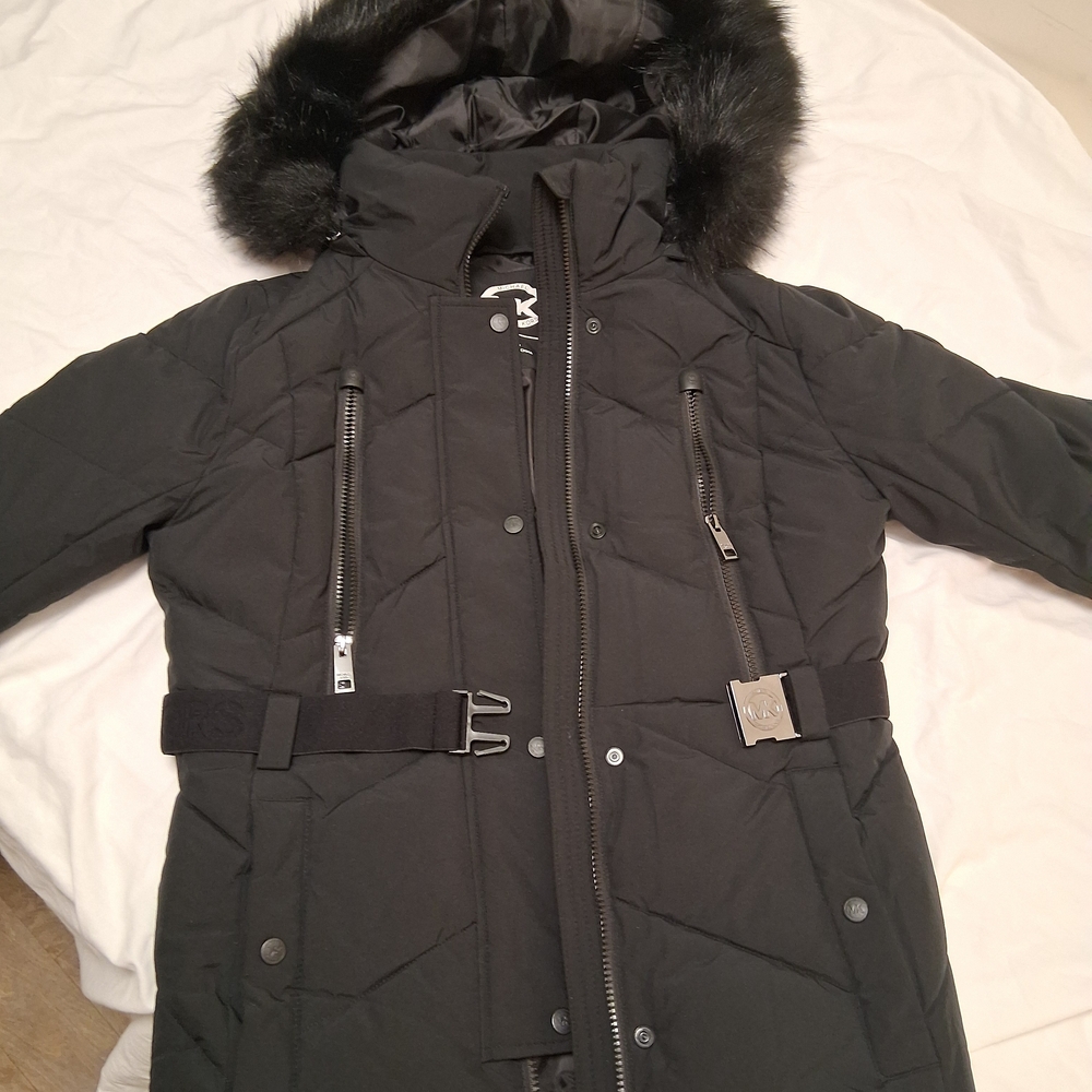 Women's Black Fur-Trimmed Jacket